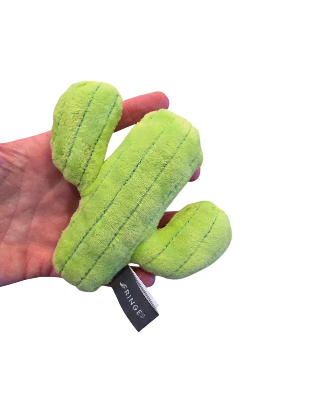 Green plush cactus dog toy from the PetShop by Fringe Studio collection